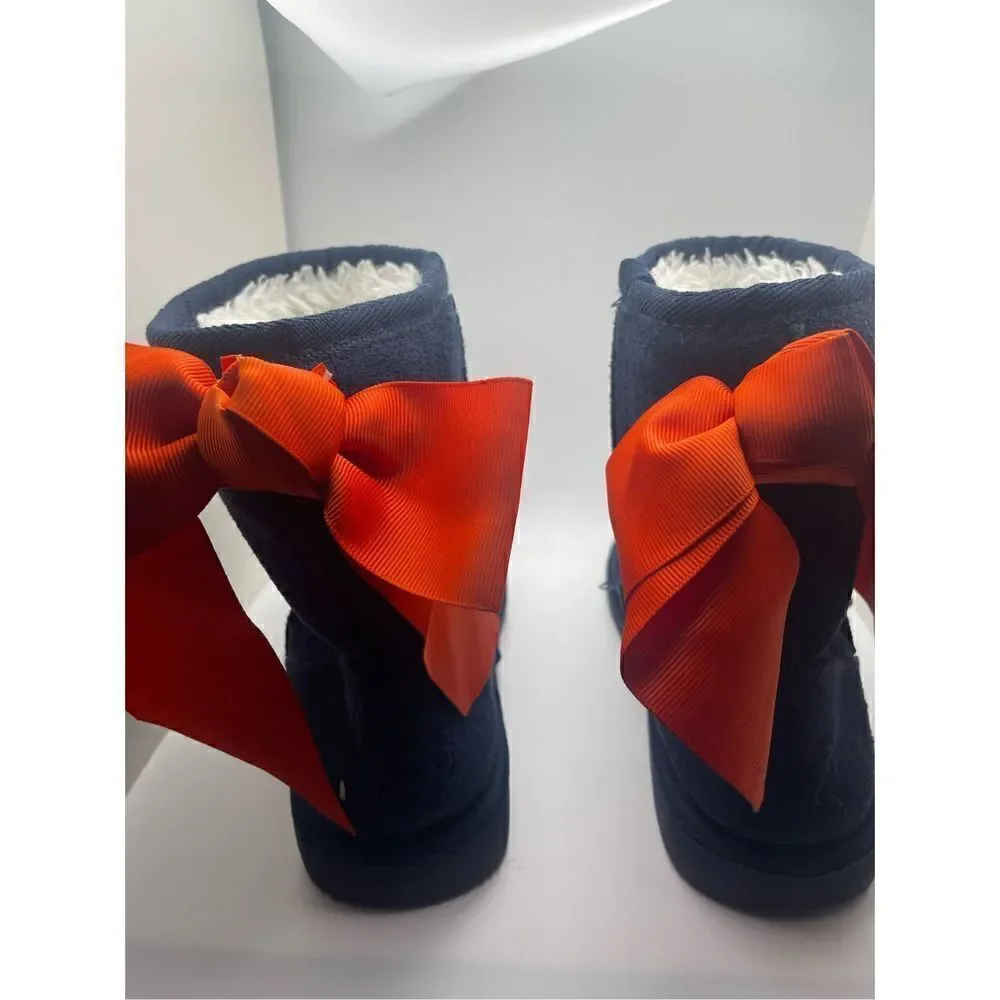 Denver Broncos bedazzled kids winter fuzzy boots size 3